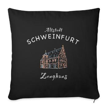 Schweinfurt, Historic Armoury, Bavaria - Sofa pillowcase 17,3'' x 17,3'' (45 x 45 cm) - black - Front