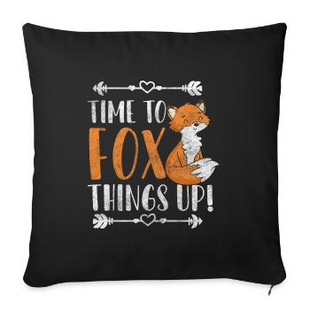 Animal Clever Wild Wilderness - Sofa pillowcase 17,3'' x 17,3'' (45 x 45 cm) - black - Front