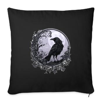 Corbeau - Housse de coussin décorative 45 x 45 cm - noir - Devant