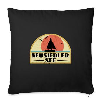 Neusiedler See - Sofakissenbezug 45 x 45 cm - Schwarz - Vorne