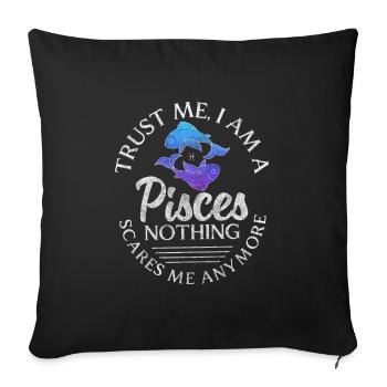 Propriétés de l’eau du zodiaque - Housse de coussin décorative 45 x 45 cm - noir - Devant