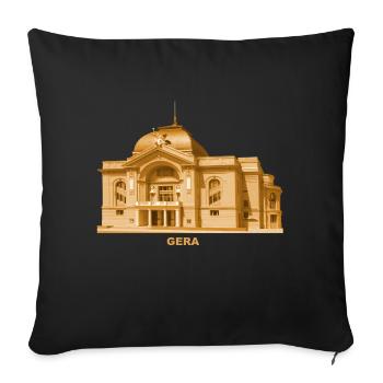 Gera Theater Thüringen Otto Dix - Sofa pillowcase 17,3'' x 17,3'' (45 x 45 cm) - black - Front