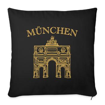 Kultiges Siegestor München - Sofakissenbezug 45 x 45 cm - Schwarz - Vorne