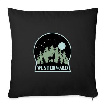 Westerwald - Sofakissenbezug 45 x 45 cm - Schwarz - Vorne