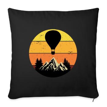 Hot Air Ballooning Hopper Balloon Pilot Balloonist - Sofa pillowcase 17,3'' x 17,3'' (45 x 45 cm) - black - Front