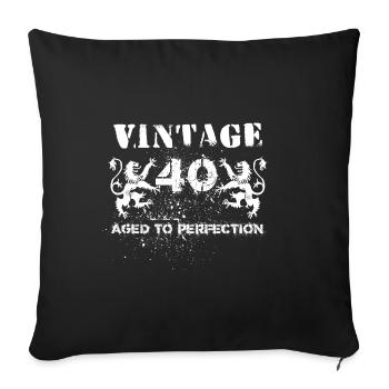 40th Birthday - Sofa pillowcase 17,3'' x 17,3'' (45 x 45 cm) - black - Front