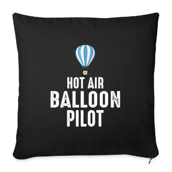 Hot Air Ballooning Hopper Balloon Pilot Balloonist - Sofa pillowcase 17,3'' x 17,3'' (45 x 45 cm) - black - Front