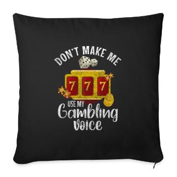 Casino Profit Gambling Addiction - Sofa pillowcase 17,3'' x 17,3'' (45 x 45 cm) - black - Front