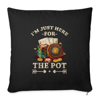 Casino Gambling Hold’em Game - Housse de coussin décorative 45 x 45 cm - noir - Devant