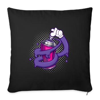Express Myself - Sofa pillowcase 17,3'' x 17,3'' (45 x 45 cm) - black - Front