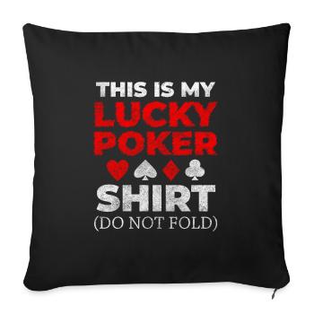 Ace Card Game Double Head All In - Housse de coussin décorative 45 x 45 cm - noir - Devant