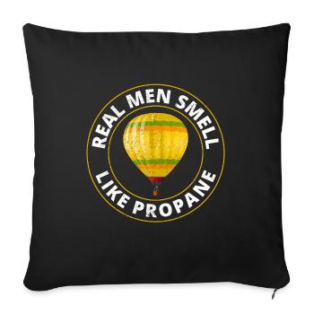 Hot Air Ballooning Hopper Balloon Ride Balloonist - Sofa pillowcase 17,3'' x 17,3'' (45 x 45 cm) - black - Front
