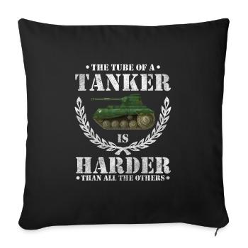 Véhicule de combat de guerre Panzerkampfwagen Bundeswehr - Housse de coussin décorative 45 x 45 cm - noir - Devant