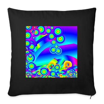 Abstract Ocean waves - Sofa pillowcase 17,3'' x 17,3'' (45 x 45 cm) - black - Front