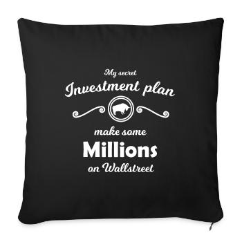 The Wall Street investor - Sofa pillowcase 17,3'' x 17,3'' (45 x 45 cm) - black - Front