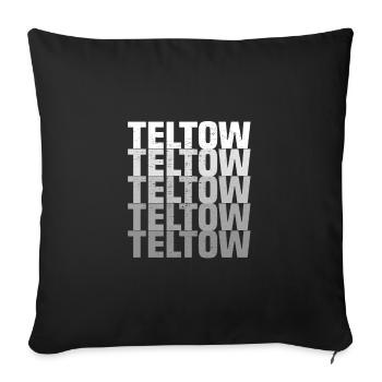 Teltow - Sofakissenbezug 45 x 45 cm - Schwarz - Vorne