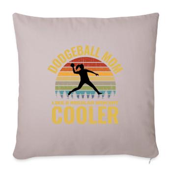 Maman ballon chasseur - Housse de coussin décorative 45 x 45 cm - taupe clair - Devant