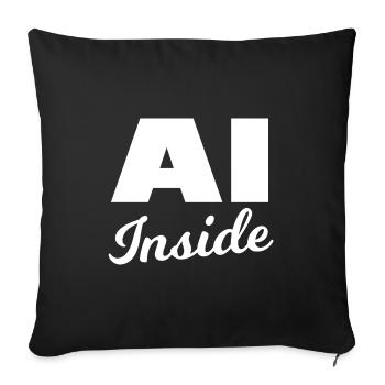 Artificial intelligence - Sofa pillowcase 17,3'' x 17,3'' (45 x 45 cm) - black - Front