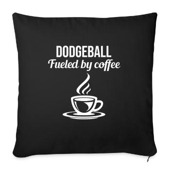 Joueur de Dodgeball Entraîneur Sport d’équipe Café Drôle - Housse de coussin décorative 45 x 45 cm - noir - Devant