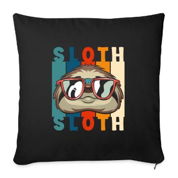 Chill out Hang out comfortably - Sofa pillowcase 17,3'' x 17,3'' (45 x 45 cm) - black - Front