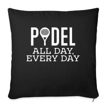 Padel Player Statement Racket Sport Tournament - Sofa pillowcase 17,3'' x 17,3'' (45 x 45 cm) - black - Front
