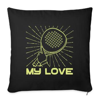 Player Racket Training Padel Tournament Statement - Sofa pillowcase 17,3'' x 17,3'' (45 x 45 cm) - black - Front