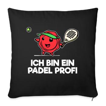 Sport Padel Statement Padel Game Player Racket - Sofa pillowcase 17,3'' x 17,3'' (45 x 45 cm) - black - Front
