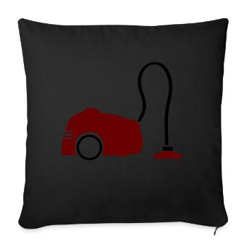 Aspirateur - Housse de coussin décorative 45 x 45 cm - noir - Devant