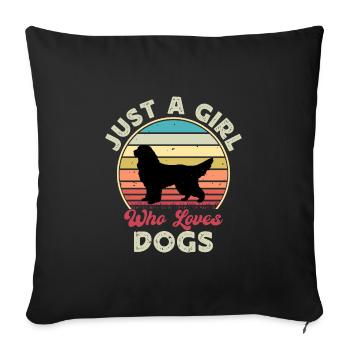Gordon Setter Hundeliebhaber Silhouette Vintage Sonnenuntergang - Sofakissenbezug 45 x 45 cm - Schwarz - Vorne