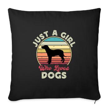 Grand Anglo Francais Blanc Et Noir Dog Lover - Sofa pillowcase 17,3'' x 17,3'' (45 x 45 cm) - black - Front