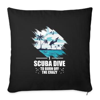 Design Scuba Diver Pêche sous-marine - Housse de coussin décorative 45 x 45 cm - noir - Devant