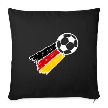 La fusée du football allemand - Housse de coussin décorative 45 x 45 cm - noir - Devant