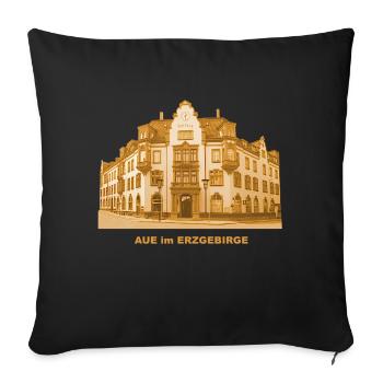 Aue Town Hall Erzgebirge Saxony Mining Wismut - Housse de coussin décorative 45 x 45 cm - noir - Devant
