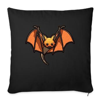 Flying fox or flying fox with wings - Sofa pillowcase 17,3'' x 17,3'' (45 x 45 cm) - black - Front