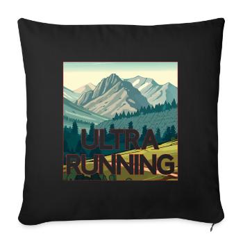 Ultra Running - Sofa pillowcase 17,3'' x 17,3'' (45 x 45 cm) - black - Front