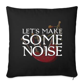 Bagpipe teacher quote and bagpipe players - Sofa pillowcase 17,3'' x 17,3'' (45 x 45 cm) - black - Front