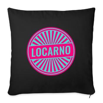 Locarno Neon Round Stamp - Sofa pillowcase 17,3'' x 17,3'' (45 x 45 cm) - black - Front