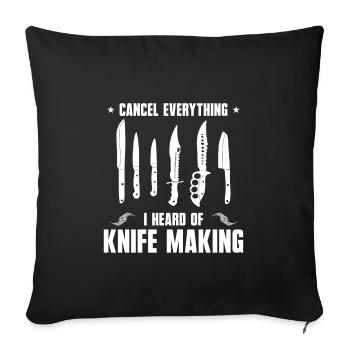 Knife Making Design - Sofa pillowcase 17,3'' x 17,3'' (45 x 45 cm) - black - Front