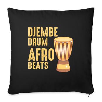 Djembe Player Drummer Music Drum Musician - Sofa pillowcase 17,3'' x 17,3'' (45 x 45 cm) - black - Front