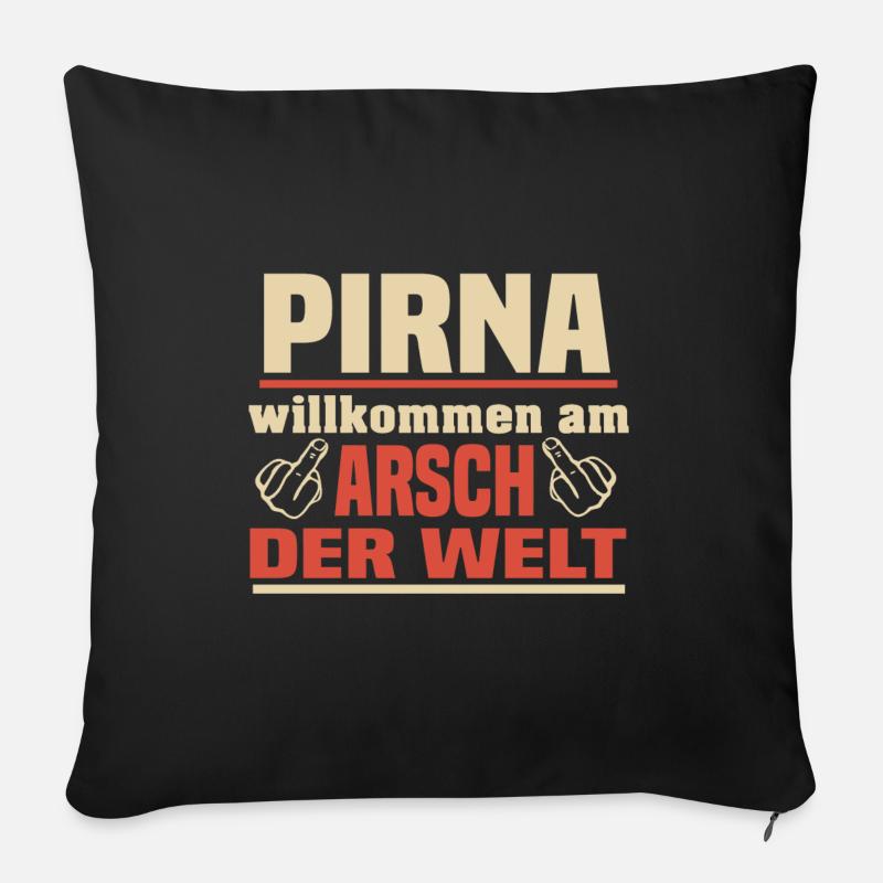 Pirna - Sofakissenbezug 45 x 45 cm - Schwarz
