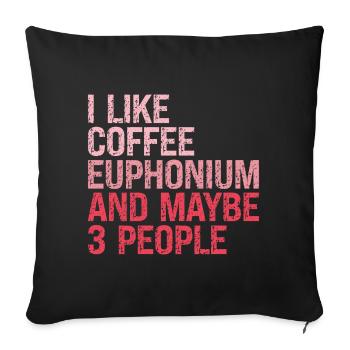 Euphonium Euphonist Girl Mama Sayings funny Pink - Sofa pillowcase 17,3'' x 17,3'' (45 x 45 cm) - black - Front