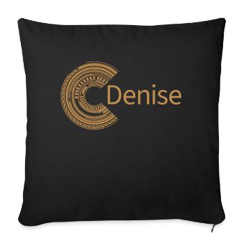 Für Denise - Sofakissenbezug 45 x 45 cm - Schwarz - Vorne
