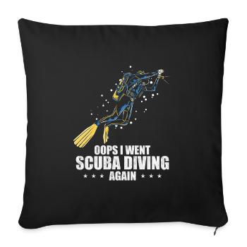 Scuba Diving Tauchgang Design - Sofakissenbezug 45 x 45 cm - Schwarz - Vorne
