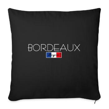 BORDEAUX FRANCE HOLIDAY SUMMER PARTY (w) - Sofa pillowcase 17,3'' x 17,3'' (45 x 45 cm) - black - Front