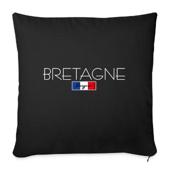 BRITTANY FRANCE HOLIDAY SUMMER PARTY (w) - Sofa pillowcase 17,3'' x 17,3'' (45 x 45 cm) - black - Front