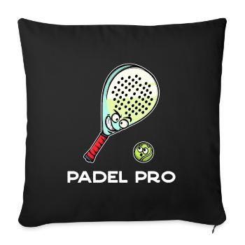 Padel Game Butterfly Ball Padel Statement Racket - Sofa pillowcase 17,3'' x 17,3'' (45 x 45 cm) - black - Front