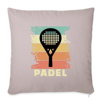 Tennis Sportart Padel Spruch Padelspiel Schläger - Sofakissenbezug 45 x 45 cm - helles Taupe - Vorne
