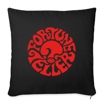 FORTUNE TELLER - rot - Wahrsager*in psychedelic - Sofakissenbezug 45 x 45 cm - Schwarz - Vorne