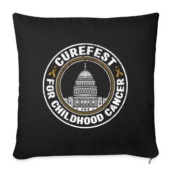 Capitol Crest Childhood Cancer Hope - Sofa pillowcase 17,3'' x 17,3'' (45 x 45 cm) - black - Front