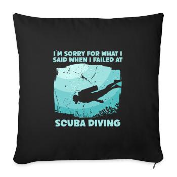 Scuba Diver Océan Plongeur - Housse de coussin décorative 45 x 45 cm - noir - Devant